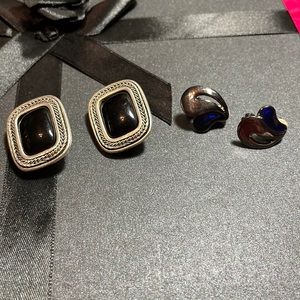 Vintage Two pairs of Clip-on Earrings